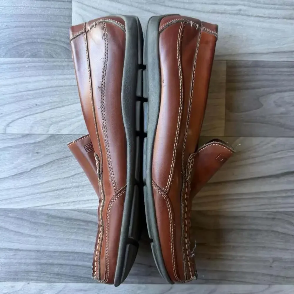 Tommy Hilfiger Dathan Brown Synthetic Leather Loafers Size 11.5